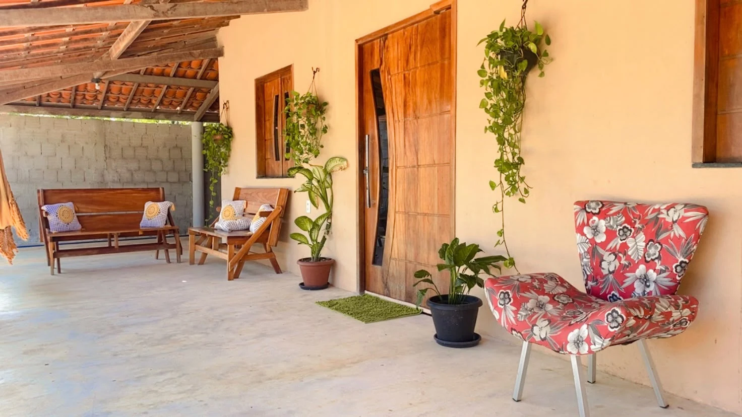 Varanda de descanso, casa em Jericoacoara