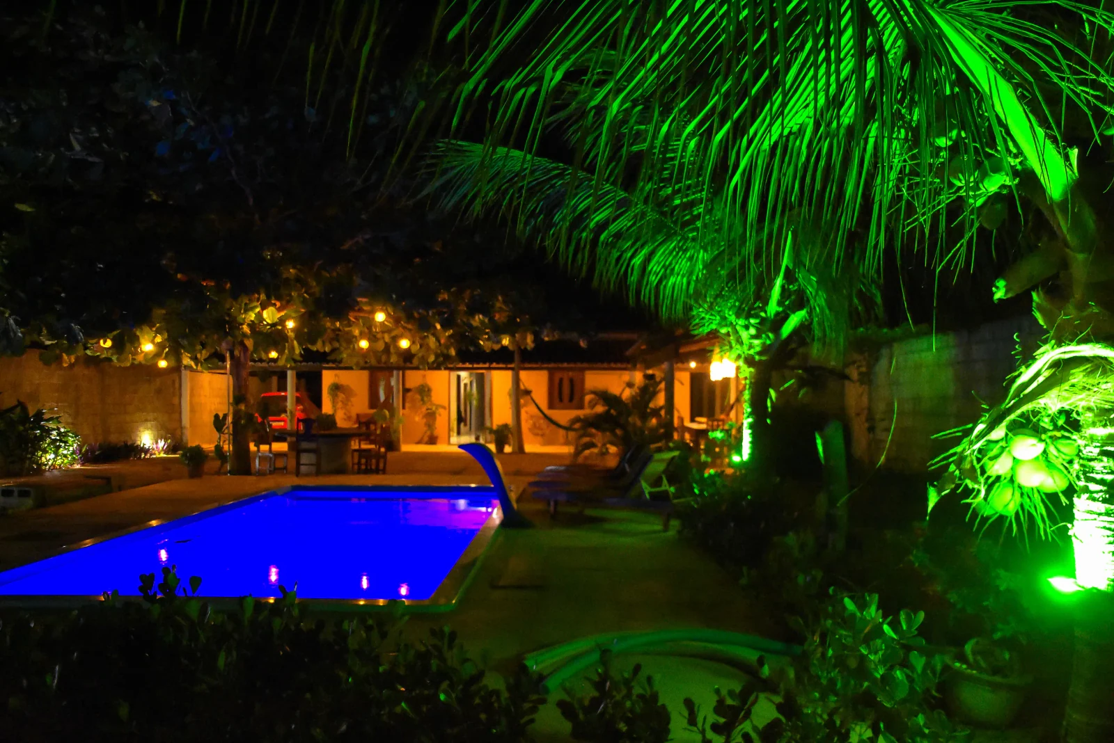 Piscina iluminada, casa em Jericoacoara